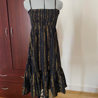 Women's black gold Dresses