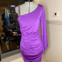 Women's purple silver Dresses