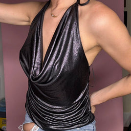 Express Women's Silver Black Blouse