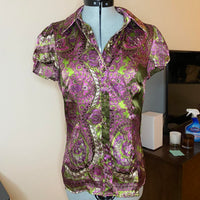 Women's purple green Blouses