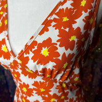 Women's orange white Dresses