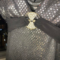 Women's black silver Blouses
