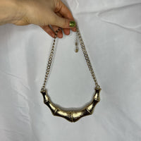 Women's Gold Bamboo Necklace