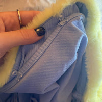 Women's blue yellow Crop tops