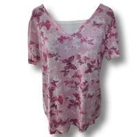 Basic Editions Women's pink white Shirts