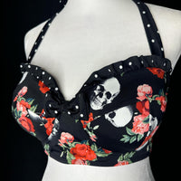 Women's Black Multi Bikini Top