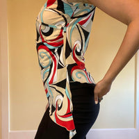 Women's red tan Blouses