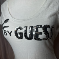 Guess Women's Cream Silver Blouse