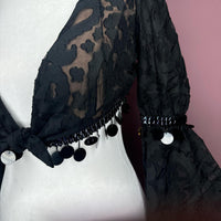 Women's Vintage Black Bolero Cardigan